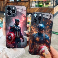 Fire Captain America Glass Case for iPhone 17 16 15 14 13 12 11 8 7 6 6s 6p 7p 8p 6g 7g 8g Pro Max X