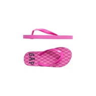 C06-08-1136-1213  Kids Gap Logo Flip Flops Girl - hot magenta purple (SIZE 12/13 US)