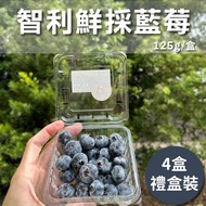 【水果狼】嚴選智利鮮採藍莓 4盒/500g 禮盒裝