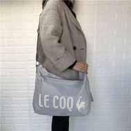 日版 le coq sportif 法國公雞 灰色帆布 刺繡LOGO 手提 斜咩袋