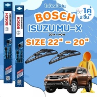 ที่ปัดน้ำฝน ใบปัดน้ำฝน ซิลิโคน ตรงรุ่น ISUZU MU-X 2014-NOW  size 22-20 ยี่ห้อ BOSCH