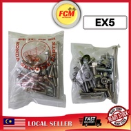FULL SET ENGINE SCREW HONDA EX5 / EX5 DREAM ENGINE SCREW COMPLETE SET/ FULL SET WITH OIL NUT skru en