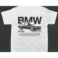 BMW E30 M3 Pattern T-shirt 90s Car Shirt Summer Men's and Women's Short Sleve T-shirt