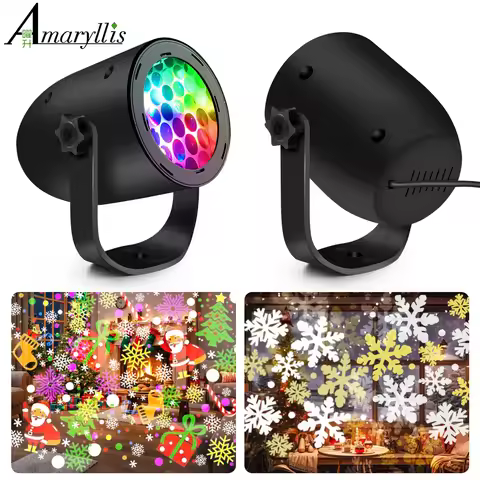 Christmas Snowflake Led Projector Lights Mini Adjustable LED Snowflake Projector Lights for Christma