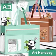 GESH1VX65 A3 Tutorial Bag, Canvas A3 Canvas Art Bag, Durable Plus Size Waterproof Zipper Design File