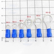 [5 Pieces]- RV2-8 Round Cos Head 27A Wire Size 16-14AWG M8 Screw Blue