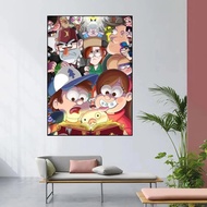 Shunerop Wall Art Poster tường phim hoạt hình Gravity Falls Trang trí phòng đẹp Nghệ thuật treo cho
