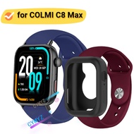 COLMI C8 Max case Screen protector COLMI C8 Max strap Silicone strap COLMI C8 Max Smart Watch strap 