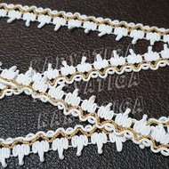 PUTIH White Gold Crown Lace/3 Waves Code 707 (22 Yard)