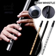 YRBWDYZDH Irish Whistle Flute, 6 Holes Easy-to-learn Aluminum Tin Whistle, Portable Rich Tone C/D Ke