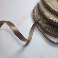 Brown Satin Ribbon 10 Yards 8 Baht