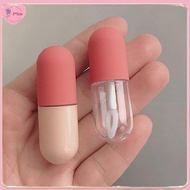 【Z*Star】 1/2/5Pcs 4.5ml Lip Glaze Empty Tube Mini Small Capsule Circular Bottle Frosted Rubber Trans