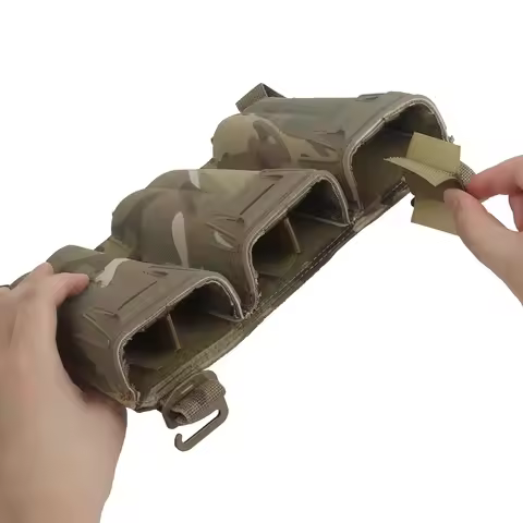 Tactical Multi-caliber Triple Mag Pouch Agilit Style M4 5.56 7.62x39 PCC 9mm Extended Glock Mags Fro