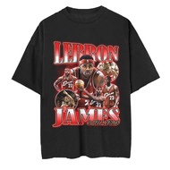 NBA Lebron James Bootleg Premium Black Washed T-Shirt