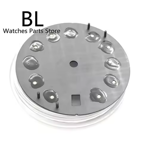 BLIGER 29mm Watch Dial Hand Set Black Blue Green Fit NH35 3135 Movement Blue Luminous Watch Part Acc