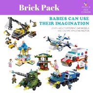 MnKC Mini Building Blocks BrickPack Ambulance Construction Assemble Puzzle Toys for Kids