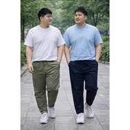 (Large Form - read size chart) Excess men's Uni khaki pants, elastic waist, unisex products can be w