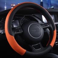 Car Steering Wheel Cover Rubber Inner Leather Steering Wheel Cover Fit For All Circle 36cm 38cm Stee