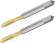 TOP-VIGOR 2pcs M4 x 0.7 Spiral Point Plug Thread Tap, HSS Titanium Coated Thread Milling Tap with H2