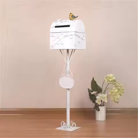 European Wrought Iron Villa Mailboxes Letter Box Outdoor Mailbox Garden Rain-proof Inbox Wedding Pro