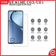 LAYAR Anti-Scratch Realme C63 C61 Tempered Glass Screen Protector Full Cover