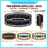 AKSESORI LORI LAMPU SPOT JUMBO 320 10 INCI PUTIH LED PENUH & LAMPU SIANG KUNING 12V 60V LORRY 4X4 LA