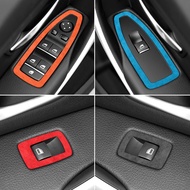 For BMW Series 3 F20 F21 F30 F34 Window Switch Lifter Panel Trim Frame Sticker Tuning Made of Alcant