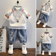 Boy Suit 2024 Handsome Boy Baby Trendy Children Clothing Boy Suit 3 Styles Handsome Boy Baby Trendy 