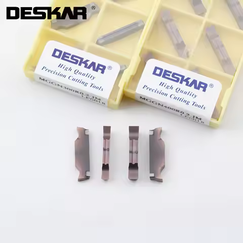 10PCS DESKAR MGGN300R0.2-JM MGGN400R0.2-JM LF6018 CNC Lathe Grooving Turning Tools Carbide Inserts S