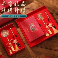 BW66# 2024Dragon Year Schedule Book Minia6New Year Chinese Style Text Dragon Zodiac Notebook Bookmark PenUPlate Gift W5Q