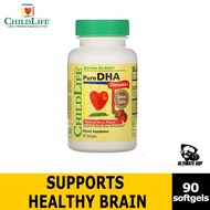 ChildLife Pure DHA Chewable Natural Berry Flavor Supports Healthy Brain Development 90 Softgels