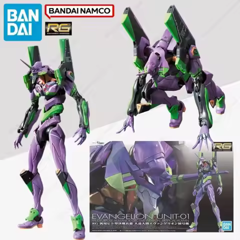 Original Bandai in Stock Genuine Figures Evangelion RG 1/144 Evangelion UNIT-01 Anime Model Kits Act