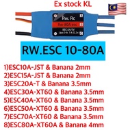 ESC for RC Brushless Motor -RW. ESC 10A/20A/30A/40A/50A/70A/80A....Ex Stock in KL