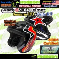 Laser Ozeki W3 Helmet Legacy Sirim Japan Faito / Samurai Open Face Helmet Design Limited Edition Wit