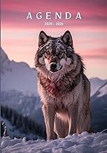 AGENDA SCOLAIRE LOUP: Organisateur et Planificateur Journalier | 2 Jours par page | pour filles et g