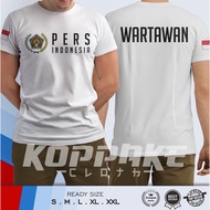Kaos  Men T-Shirts 30s Wartawan Pers Indonesia Baju Distro Katun  Cotton  S-5XL