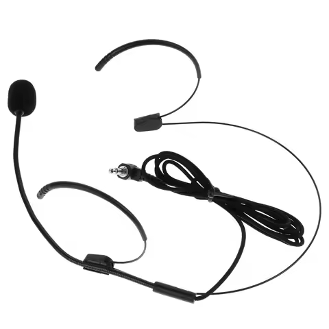 Black Lightweight Wireless Headset Microphone Stage Earpiece Professional Performance Prop Portable 