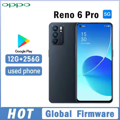 OPPO Reno 6 Pro 5G smartPhone Global firmware MTk Dimensity 1200 12GB 256GB Rear camera 64MP 4500mAh