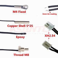 Free ship NTC 5K 10K 15K 20K 50K 100K 103F104F 503F M4 5*25 Epoxy M8 Thermistor 1% 3950 500mm 1M 2M 