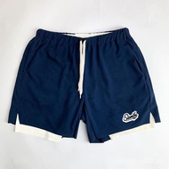 Summer New American Style Double Layer Fake Two-Piece Basketball Shorts for Men Training Fitness Spo