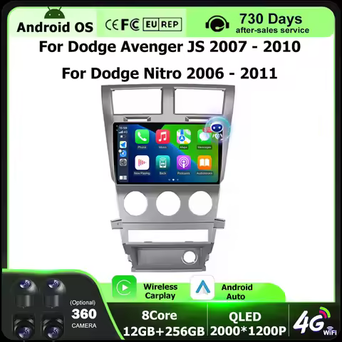 Android 16 Auto Carplay For Dodge Avenger JS 2007 - 2010 For Dodge Nitro 2006 - 2011 Car Radio GPS M