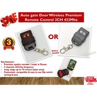 Autogate Door Wireless Remote Control 433Mhz DIP Switch Auto Gate Controller (Battery included)