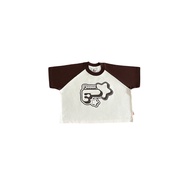 GUZZLER X FLOOVI - CROP TEE BROWN