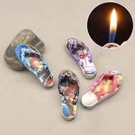 New Fun Cartoon Flip-Flops Shaped Open Flame Lighter Unique Plastic Inflatable Funny Lighter 26/3/3