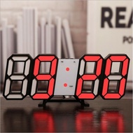 3D LED Wall Clock Modern Digital Clock Table Desktop Alarm Clock Nightlight Number Clock Jam Dinding