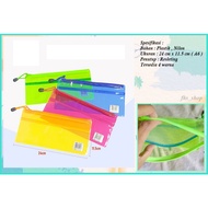 A6 2 Layer Zipper Folder Double Layer Document Folder Paper Folder Paper Holder Zipper File Folder A