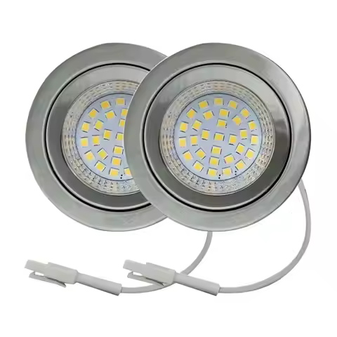 2-Piece Cooker Hood Bulb LED 2.5W 220-240V for 60mm Hole Kitchen Under Cabinet Closet Lighting 20W H