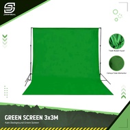 [JaVis] GREEN SCREEN FABRIC 3X3M BACKGROUND STUDIO VIDEO PHOTOGRAPHY