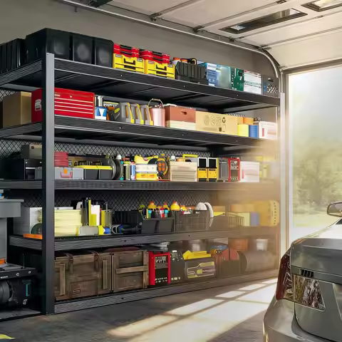 Heavy Duty Metal Storage Shelving Unit,Adjustable Rack,84"H,3050LBS,for Garage&Warehouse, Custom