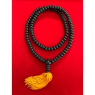 Rosary Necklace Prayer 108 Beads Genuine Black Ebony Wood 1 2 Sizes Available